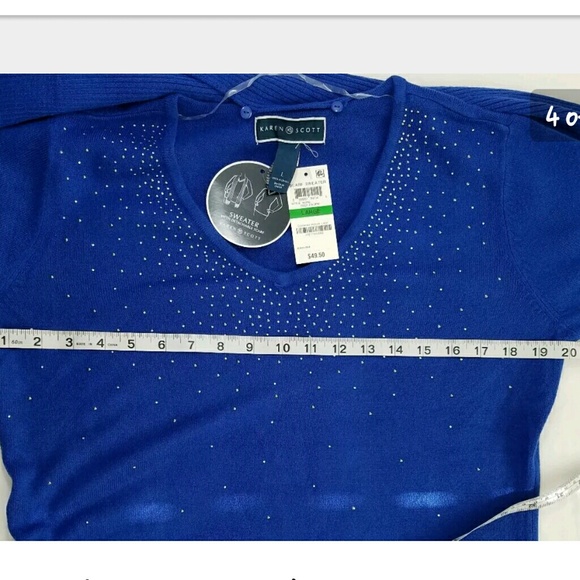 2 in 1 Sweater Scarf Set Sparkle Studded - Picture 4 of 7